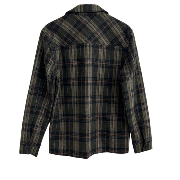 mododoc Wool Blend Plaid Long Sleeve Shacket Jacket (M) - Picture 4 of 9